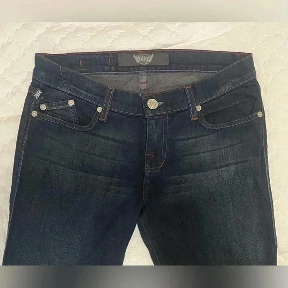Rock & Republic Jeans Womens Size 29 Kasandra Dark Wash Jeans 31 x 34 8.5 Rise - Picture 3 of 11